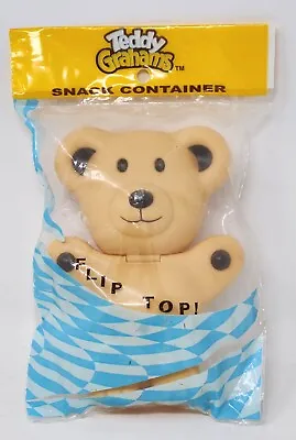 Vintage Teddy Grahams Snack Container Flip Top 1999 Nabisco Original Packaging • $19.99
