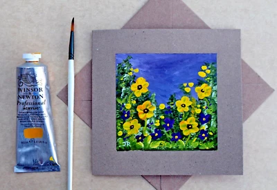 £4.50 • Buy Real Painting: Hand-painted Card  Buttercups  W/envelope By Judith Rowe