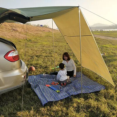 Auto Canopy Tent Roof Top SUV Car Outdoor Camping Travel Beach Sun Shade UK I5J2 • £12.99