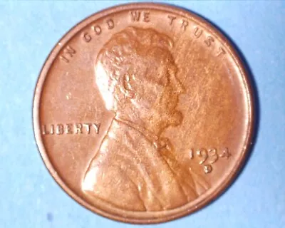 1934-d  Lincoln Wheat Cents Au   **420-4 • $8.95