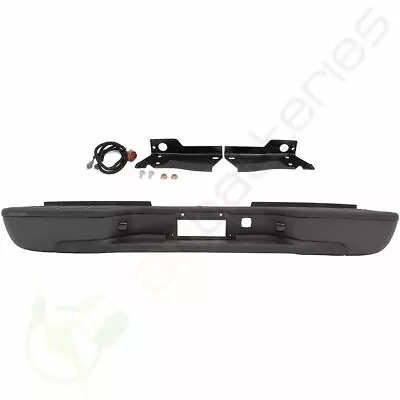 Durable Black Complete Rear Step Bumper For 99-07 Chevy Silverado 2500HD 3500 • $148.25