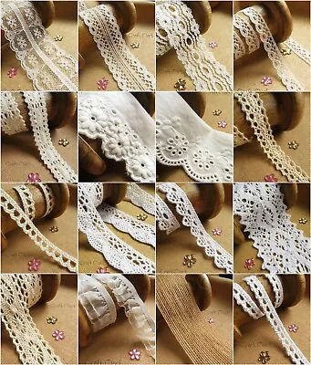 Assorted Choice Of LACE Trim RIBBON WEDDING Sewing Bridal Shabby Craft  • £1.19