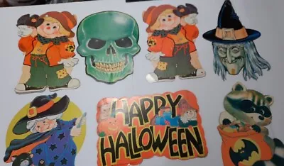 Lot Of 7 Vintage 1980s Die Cut Halloween Decorations • $21