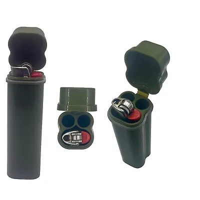 Bic Lighter Case Waterproof SmellProof   Bic Lighter Case 2 In 1 Green Military • £9.63