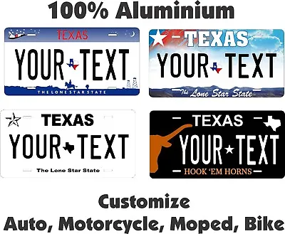 Lone Star License Plate Personalized Custom Auto Car Bike Moped Motorcycle Tag • $11.10