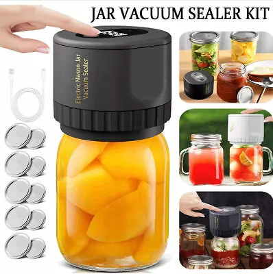 Electric Mason Jar Vacuum Sealer Kit For Wide Mouth And Regular Mouth Mason Jars • $18.98