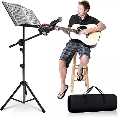 Sheet Music Stand - 3 In 1 Professional Portable Music Stand With Folding Tray • $53.11