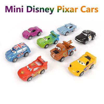 8 PACK/Set Toy Cake Decor Plastic Kids MINI Disney Pixar Cars McQueen Model Car • £9.59