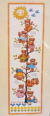 MONARCH HORIZONS Grandmas Favourite Tree Cross Stitch Kit 50cm Teddy Bears • £14.79