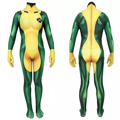 $62.85 • Buy Anna Marie Rogue Costume X Men Cosplay Bodysuit Adult Kids