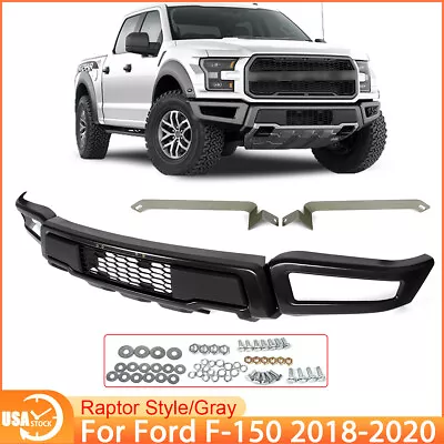 Raptor Style Gray Steel Front Bumper Assembly For 2018 2019 2020 Ford F-150 • $238.99