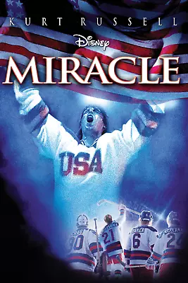 Miracle On Ice Hockey Movie Poster Kurt Russell • $15