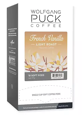 Wolfgang Puck Coffee French Vanilla Coffee 9.5 Gram Pods 18 Count • $25.82