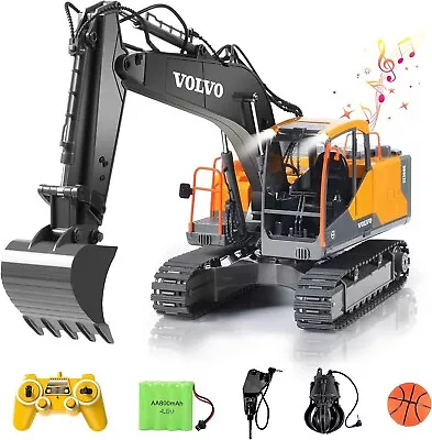 DOUBLE E Volvo RC Excavator 17 Channel 3 In 1 Construction Toys 17 Channel R... • $145.99