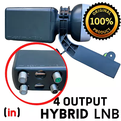 Hybrid LNB 4 Output For Sky Q Freesat 4k G3 Box Fits MK4 Zone 1 Or 2 Satellite • £19.99