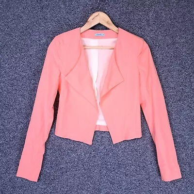 Kookai Womens Jacket Size 34 AU6 Pink Long Sleeve Open Stretch • $29.95