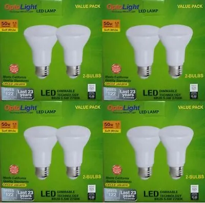 4- NEW BR20 LED 5.5W 2700K R20 Warm White Indoor/Outdoor Light Bulbs = 50 Watt • $13.74