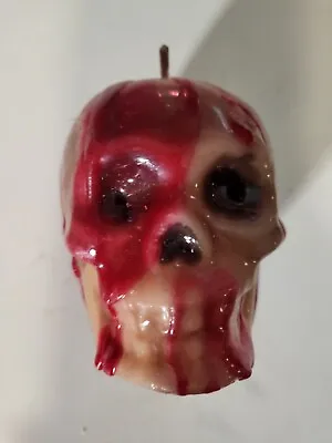 Vintage Halloween Horror Bloody Skull Candle Unused 2.5  • $12