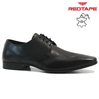 Mens Red Tape Leather Shoes Lace Casual Office Smart Formal Oxford Brogue Size • £19.95