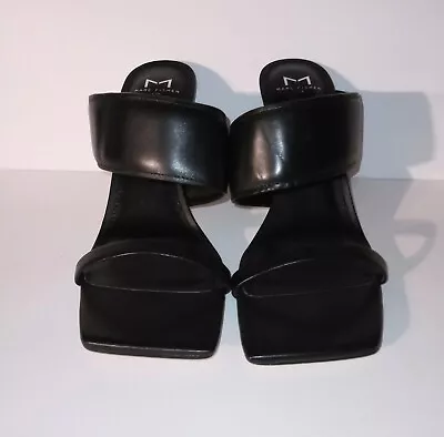 Marc Fisher Strapped Square Heeled Shoes Black Size 9.5 • $23