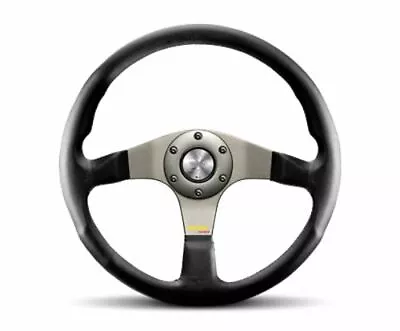 MOMO Tuner Silver Steering Wheel  TUN35BK0S  US Dealer  • $205