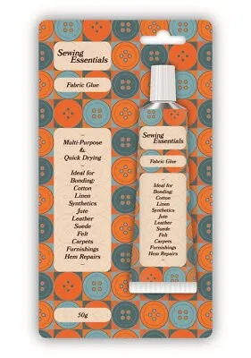 Sewing Essentials Fabric Glue For Cotton Denim Linen Felt Leather And More 50g • £3.49