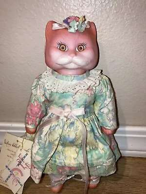 Vintage Pink Porcelain Cat Doll Victoria Ashlea Originals For Goebel 9” • $16