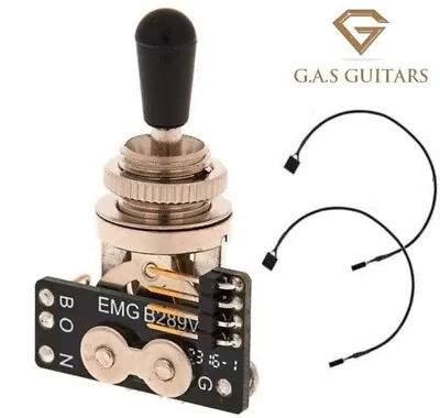 Emg 3 Pos Position Chrome Gibson Style Toggle Switch B289 Black Tip ( Scratches) • $28