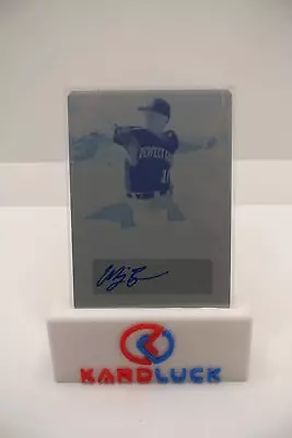 2021 Leaf Metal Draft Baseball Cyan Print Plate 1/1 Maddux Bruns Auto TC1 • $0.99