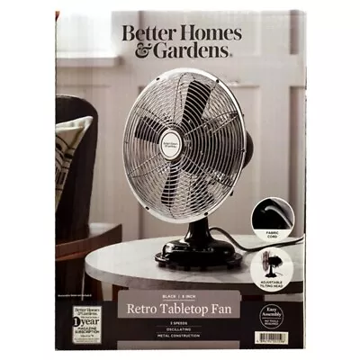 Better Homes & Gardens L 8  Retro Tabletop Fan L 3-Speeds • $29.99