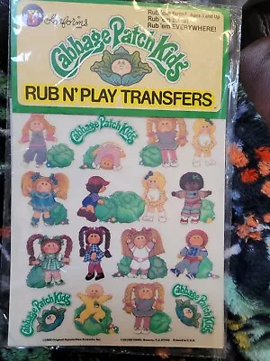 Vintage Cabbage Patch Kids Colorforms Rub N Play Transfers New Sealed 1983 • $3.75