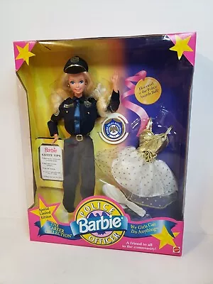 Police Officer Barbie Doll 1993 Career Collection Mattel 10688 Nrfb  • $56.95