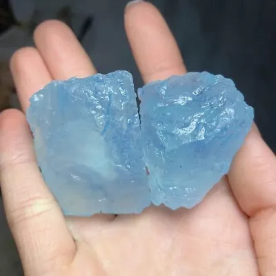 Raw Aquamarine Crystal Gemstone Healing Polished Quartz Rough Mineral Reiki • $12.99