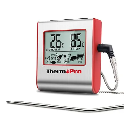 ThermoPro TP16W Digital Meat Thermometer For Cooking Smoker Oven Large LCD • $16.99