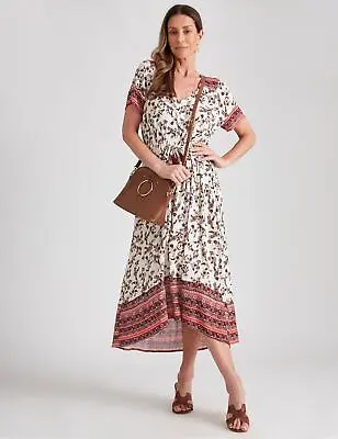 $20.46 • Buy MILLERS - Womens Dresses -  Short Sleeve Printed Hi Lo Maxi Dress