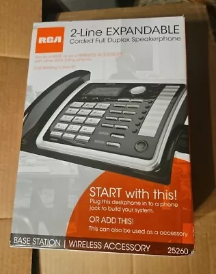 RCA Business Phone 2 Line Corded Full Duplex 25260 Speakerphone Call Waiting • $65