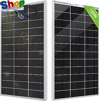 ECO - WORTHY  Bifacial  Solar  Panel  120W  12  Volt  Monocrystalline  High - Ef • £157.89