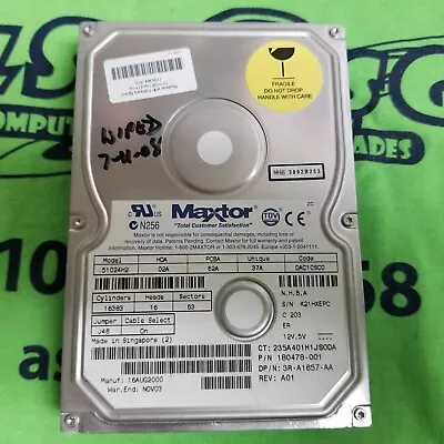 MAXTOR DiamondMax Plus 40 10.2GB Internal 7200RPM 3.5  51024H2 Hard Drive HDD • $29.99