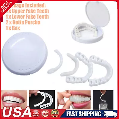 Smile-Snap-On Upper＆Bottom Set False Teeth Denture Veneers Dental Tooth Cover. • $3.99