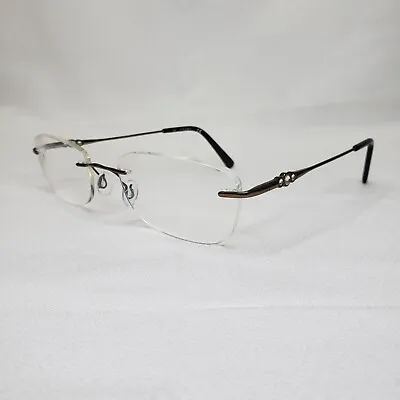 Marchon Airlock Embrace 250 Ladies Rimless Eyeglass Frame Sz 51 Copper • $29.99