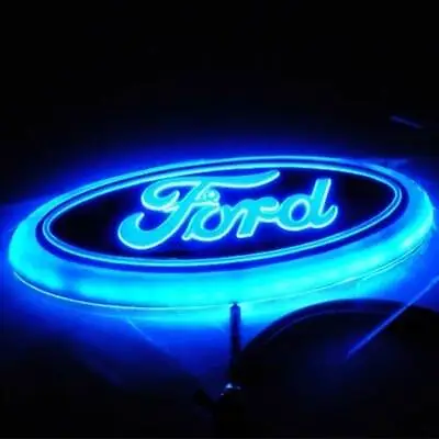 5.7 Inch Blue LED Emblem Light Badge For Ford Focus Mondeo Light Oval Badge • $39.99