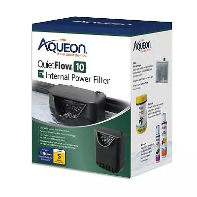 Aqueon QuietFlow 10 E Internal Aquarium Fish Tank Power Filter Small For Up T • $20.70