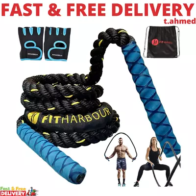 Heavy Jump Rope Fitness - Upgraded Handle 3Lb4.85Lb Weighted Jump Ropes Men & • $49.09