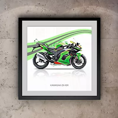 Kawasaki Ninja ZX-10R | ZX10 | Motorbike | Superbike | Wall Art | Poster | Print • £26.99