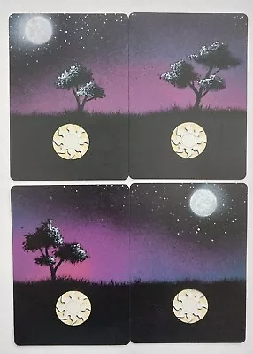 Magic The Gathering - Altered Art - Hand Painted - Plains X 4 Bright Night • $10