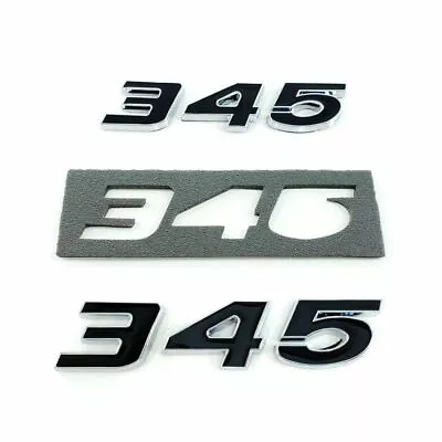 2pc Black 345 Badge Emblem Chrome Trim Fits Dodge HEMI Passenger & Driver Side • $12.99