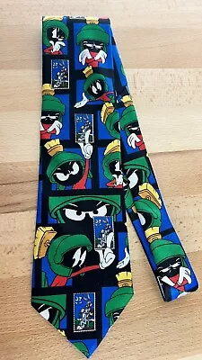 1997 Looney Tunes Marvin The Martian Neck Tie Tie USPS Novelty Stamp Collect • $13.99