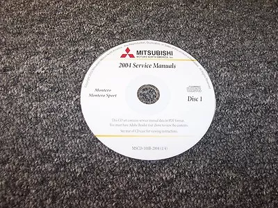 2004 Mitsubishi Montero Sport Shop Service Repair Manual DVD LS XLS 3.5L V6 • $90.30