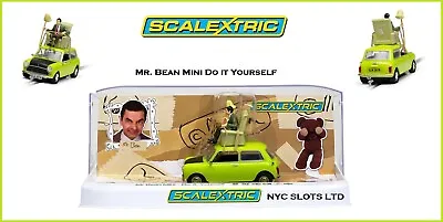 Scalextric Mr. Bean Mini - Do-It-Yourself Mini W/ Lights 1:32 Slot Car C4334 • $64.95