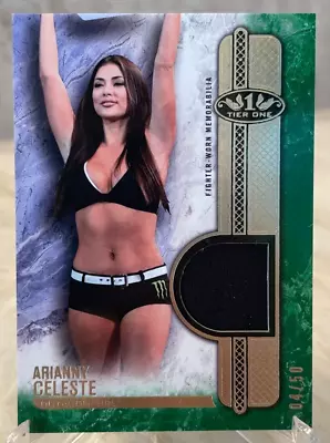 2017 Topps UFC Knockouts Tier One UFC ARIANNY CELESTE Green Relic # 4/50!! • $26.50